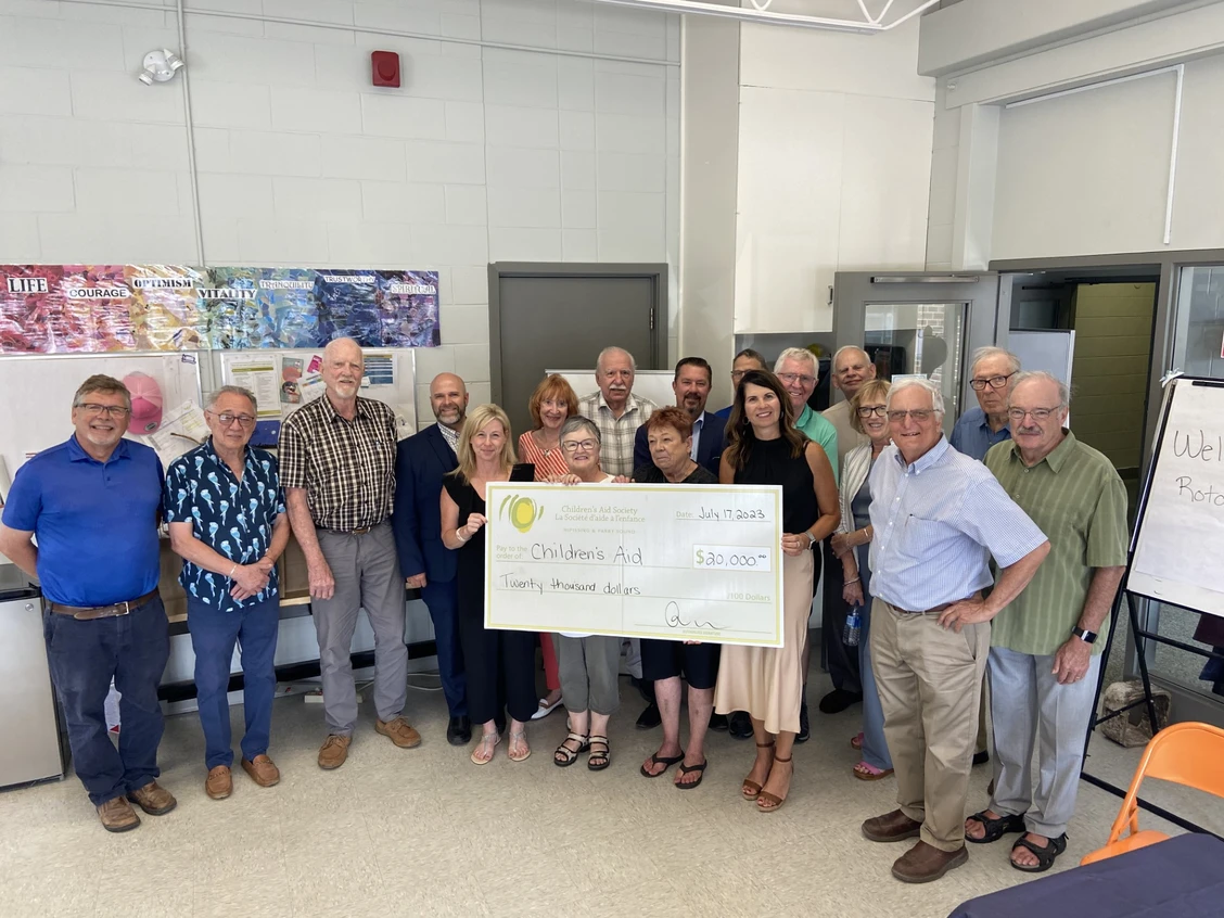 The Children's Aid Society of Nipissing and Parry Sound received a big donation from the Rotary of North Bay